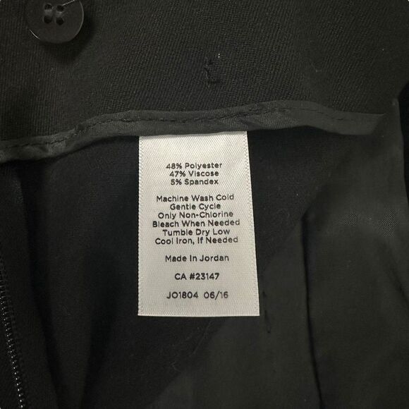 Talbots Black Flat-Front Side-Zip Slacks Trousers size 6 - Picture 6 of 7
